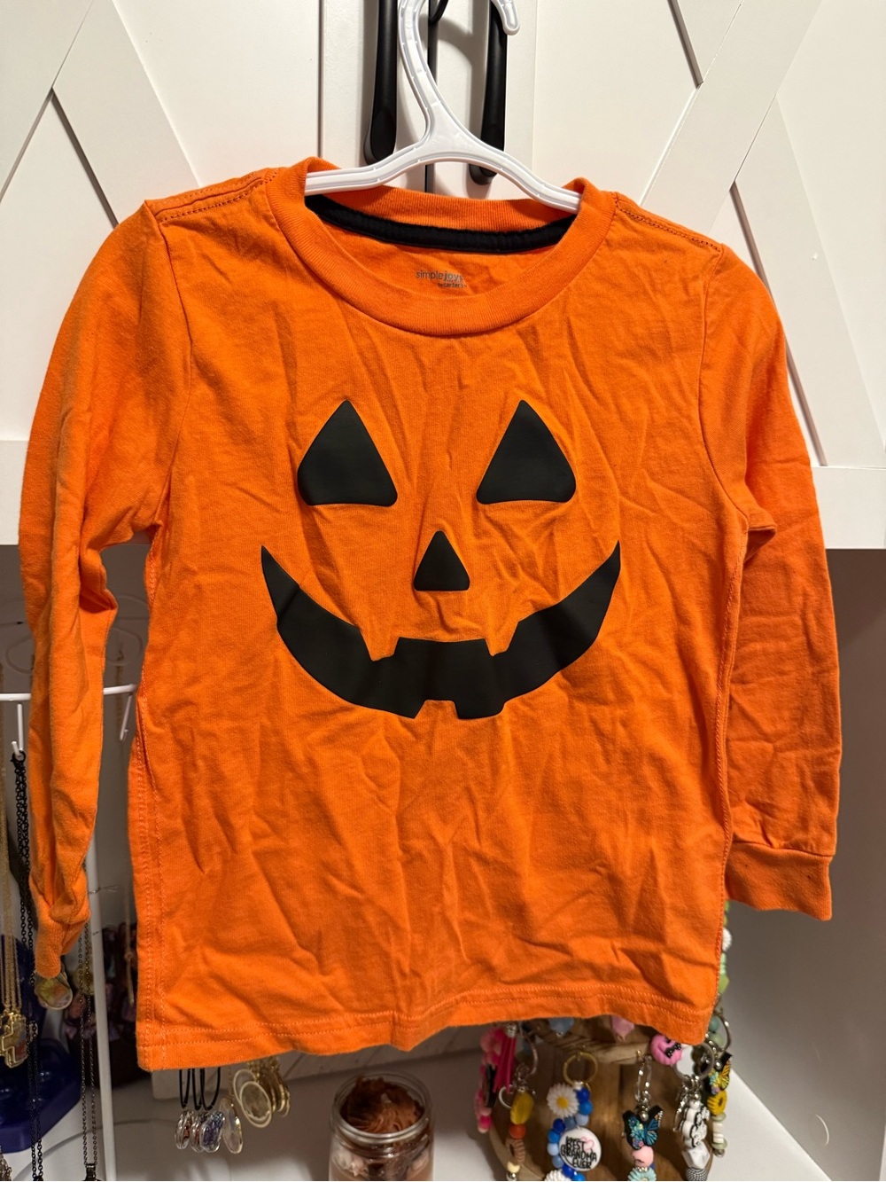 Simple Orange and Black Graphic Tee